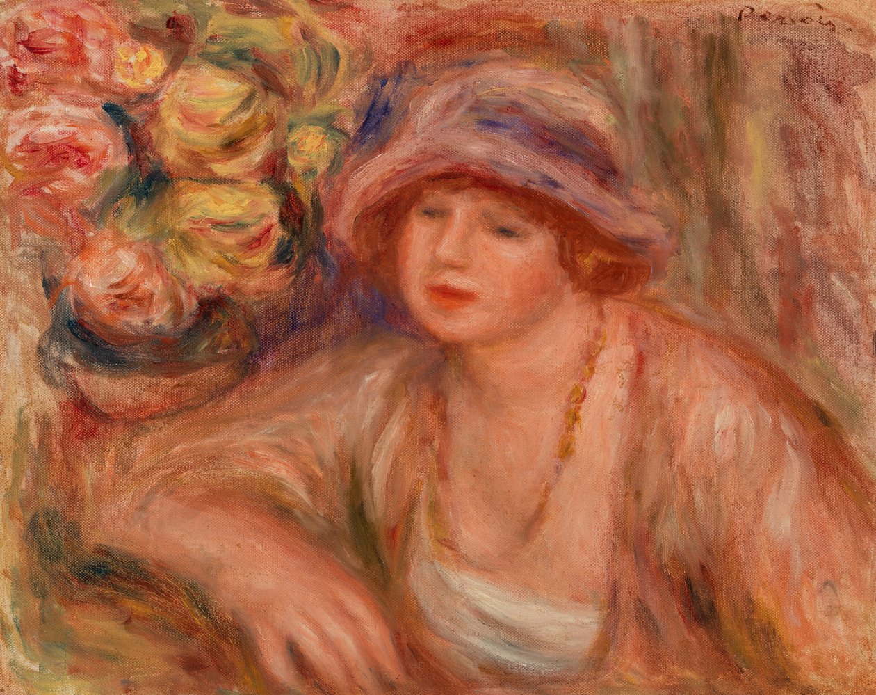 Kvinne lener av Pierre-Auguste Renoir