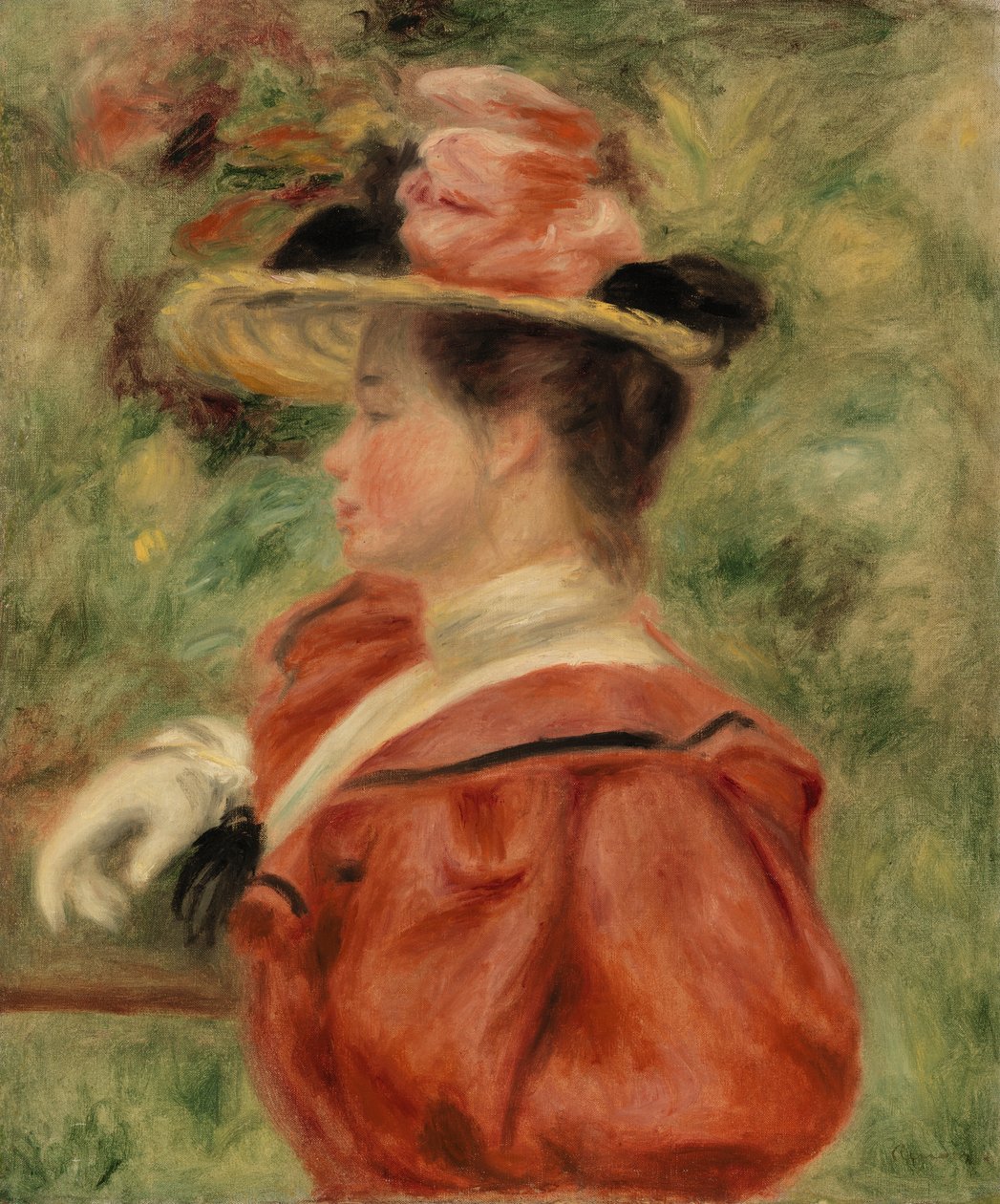 Kvinne med hanske (Femme au gant) av Pierre-Auguste Renoir