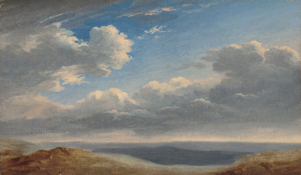 Studie av skyer over den romerske Campagna av Pierre-Henri de Valenciennes
