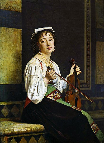 Den italienske musikeren av Pierre Paul Lêon Glaize