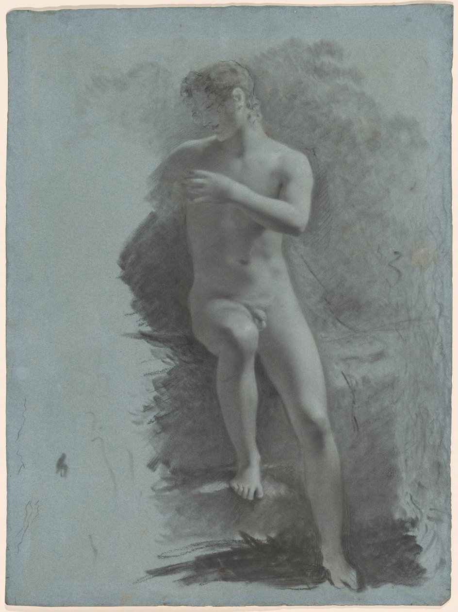 Adonis, ca. 1810–1812 (svart kritt på papir) av Pierre-Paul Prud