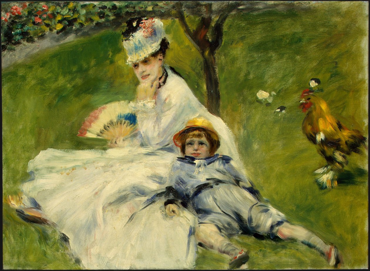 Madame Monet og hennes sønn av Pierre Auguste Renoir