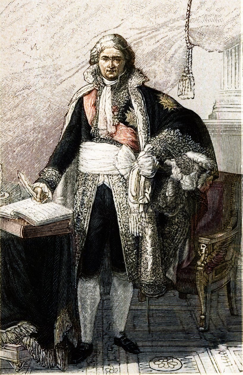 Portrett av Jean Etienne Marie Portalis. Fransk jurist og politiker (1746 -1807) basert på Pierre Gautherots maleri. av Pierre (after) Gautherot