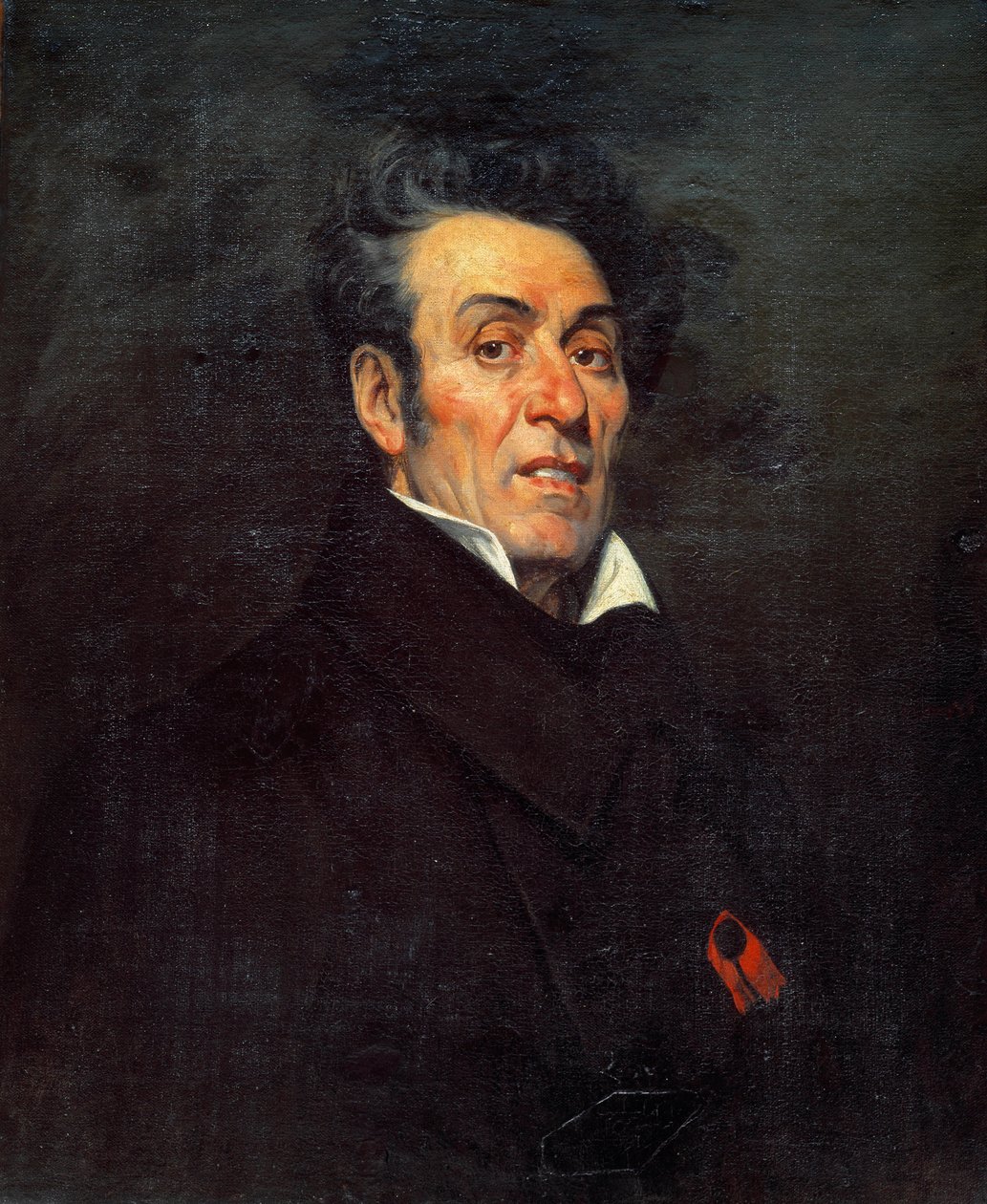 Portrett av Alphonse de Lamartine (1790 - 1869), fransk poet, forfatter, historiker og politiker. Maleri av Achille Cocheret (1800-tallet) av Pierre Achille Coqueret
