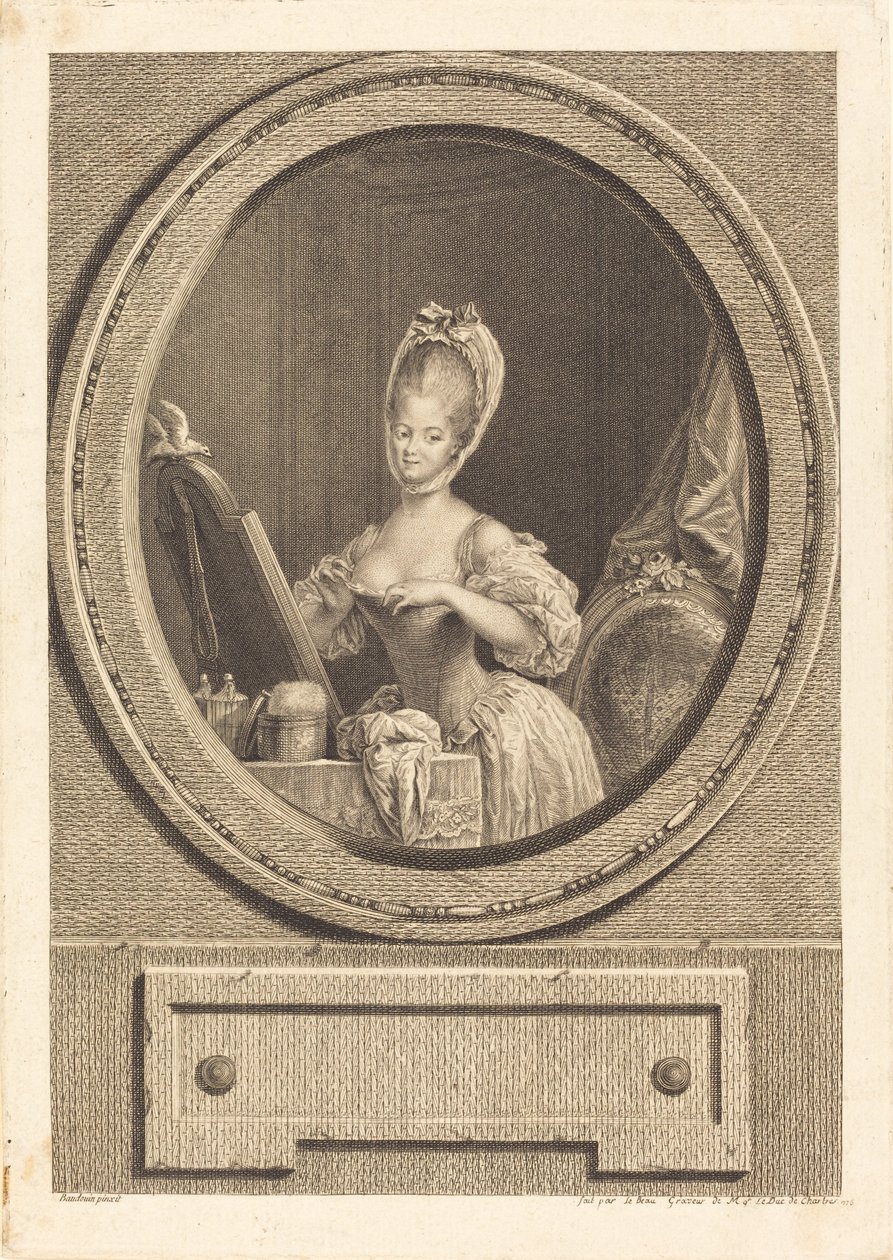 Størrelsen er nydelig av Pierre Adrien Le Beau after Pierre Antoine Baudouin