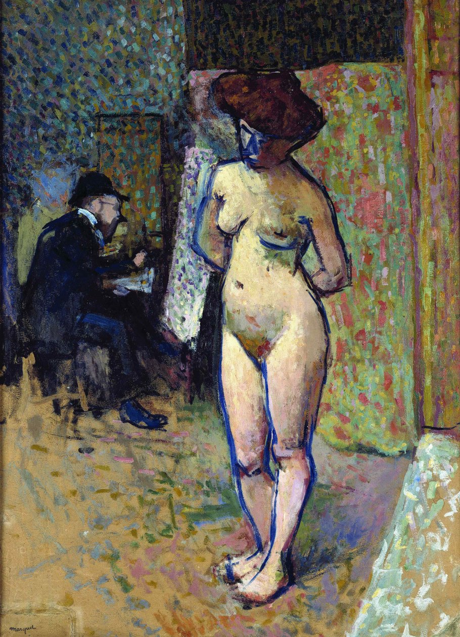 Matisse i Manguins studio, 1905. av Albert Marquet