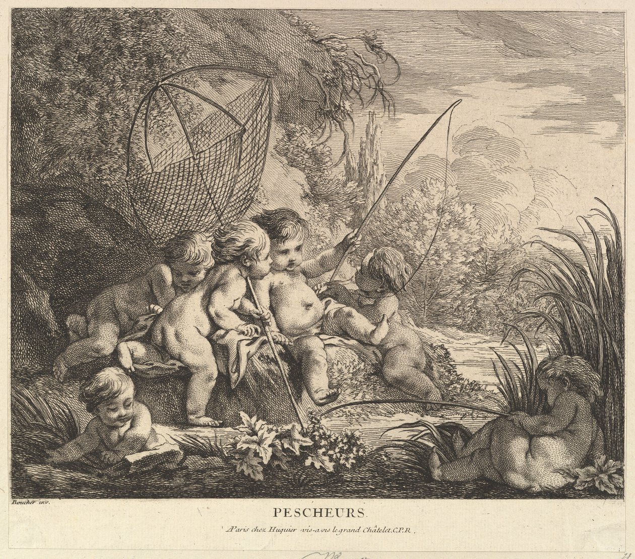 Barn Fiske, ca. 1738. av Pierre Alexandre Aveline