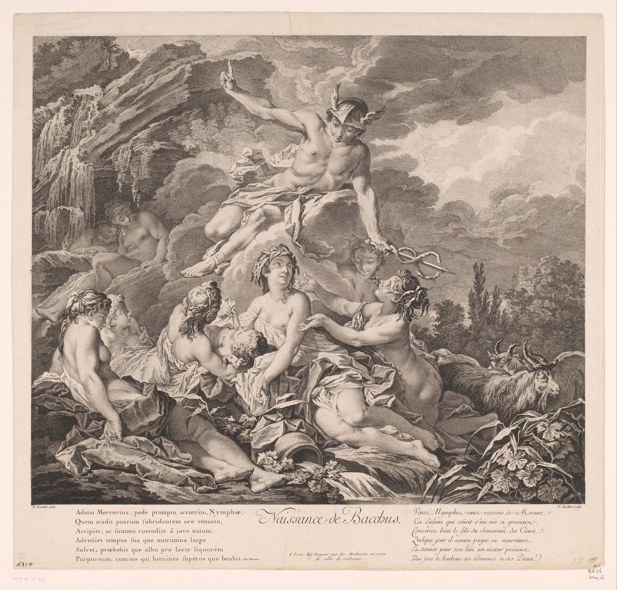 Fødsel av Bacchus Naissance de Bacchus (tittel på objekt) av Pierre Alexandre Aveline