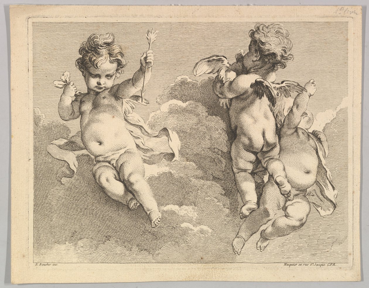Three Loves, hvorav en holder en pil, fra Premier.... av Pierre Alexandre Aveline