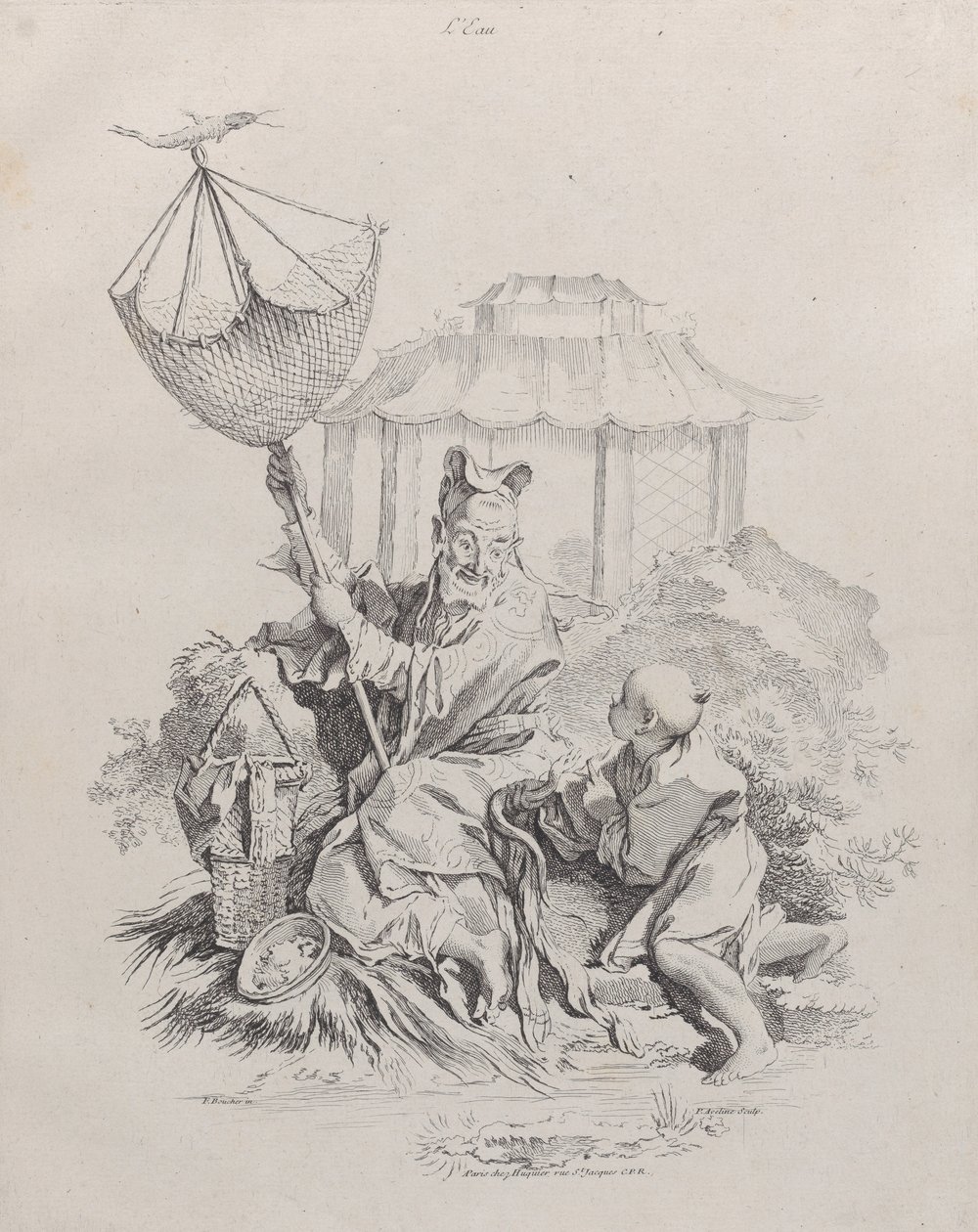 Vann, fra The Four Elements, 1738-49. av Pierre Alexandre Aveline