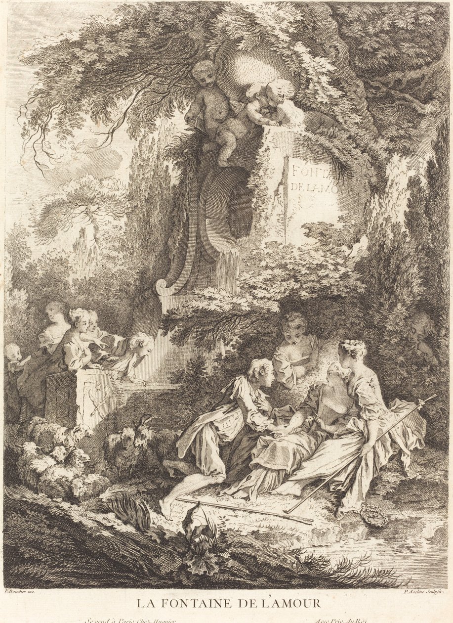 Kjærlighetens kilde av Pierre Alexandre Aveline after François Boucher