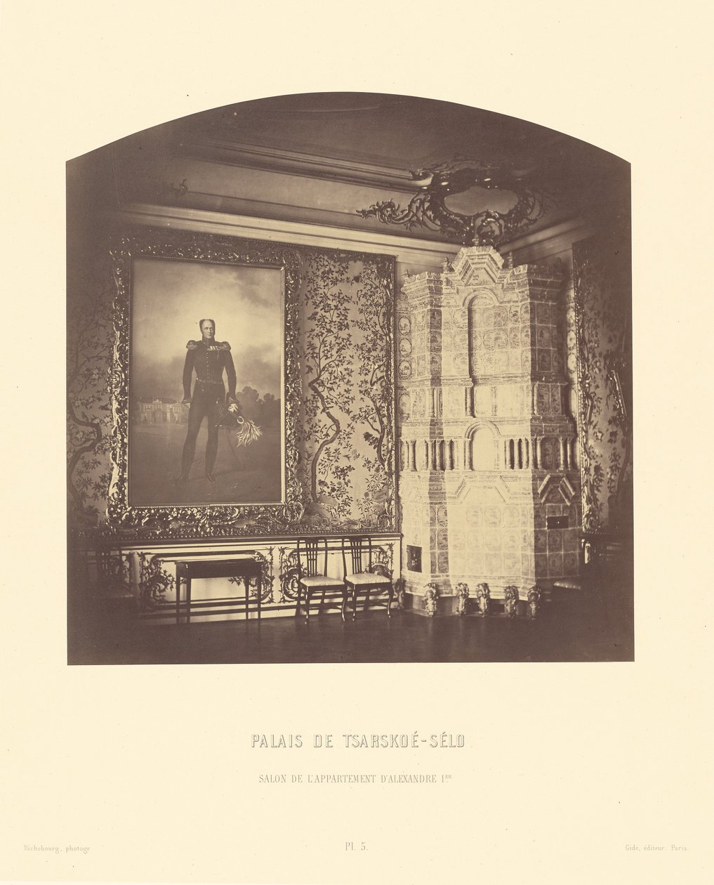 Tsarskoe Selo-palasset, Alexander I#39;s leilighetssal av Pierre Ambrose Richebourg