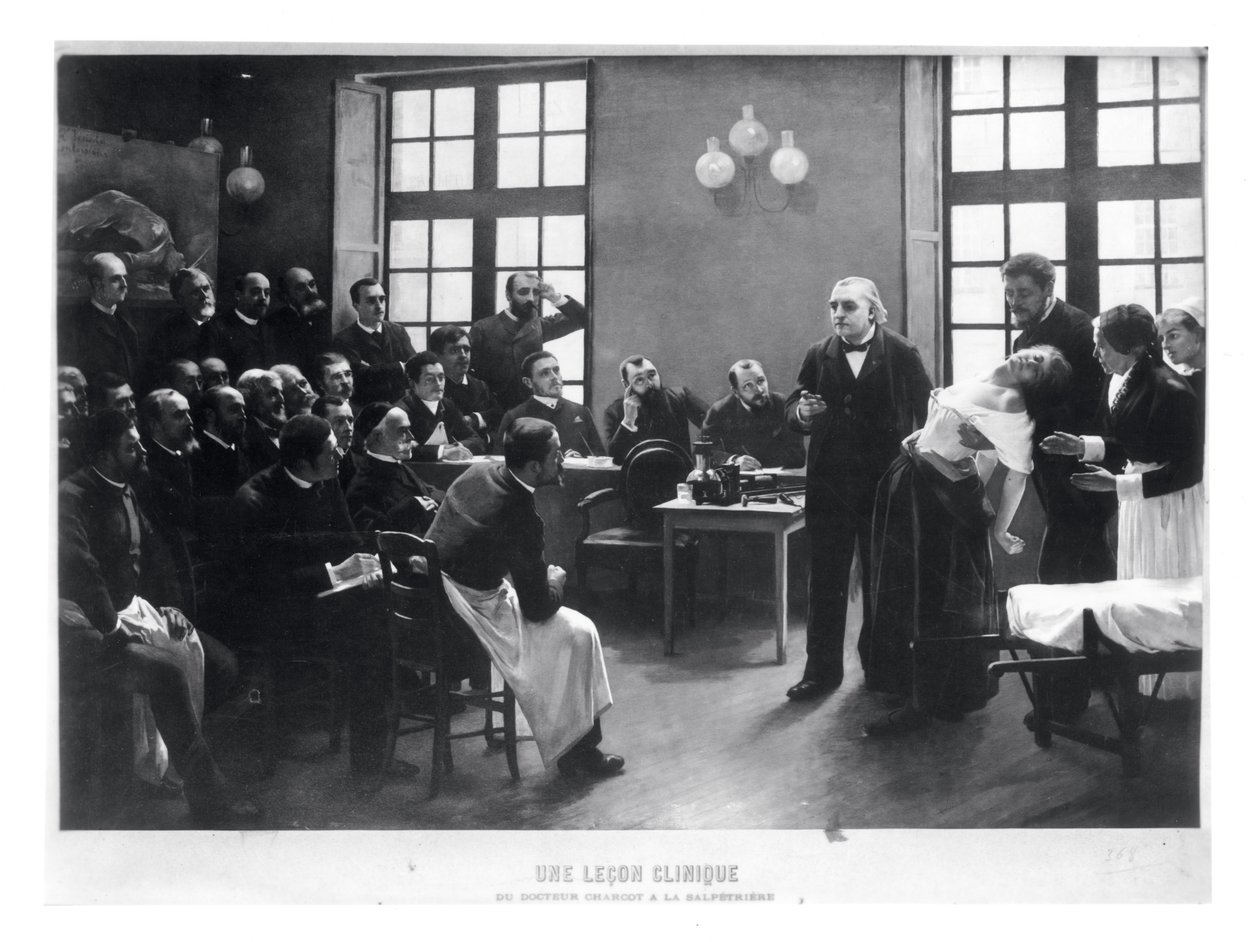 En klinisk leksjon med doktor Charcot ved Salpetriere, 1887 av Pierre Andre Brouillet
