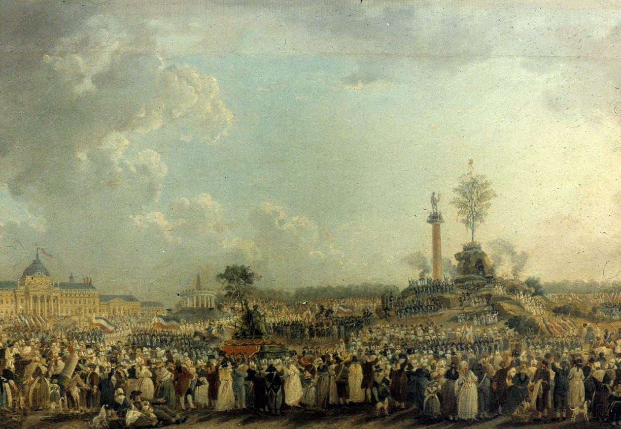 Høyeste vesens fest på Marsmarken (20. Prairial Year II - 8. juni av Pierre Antoine Demachy