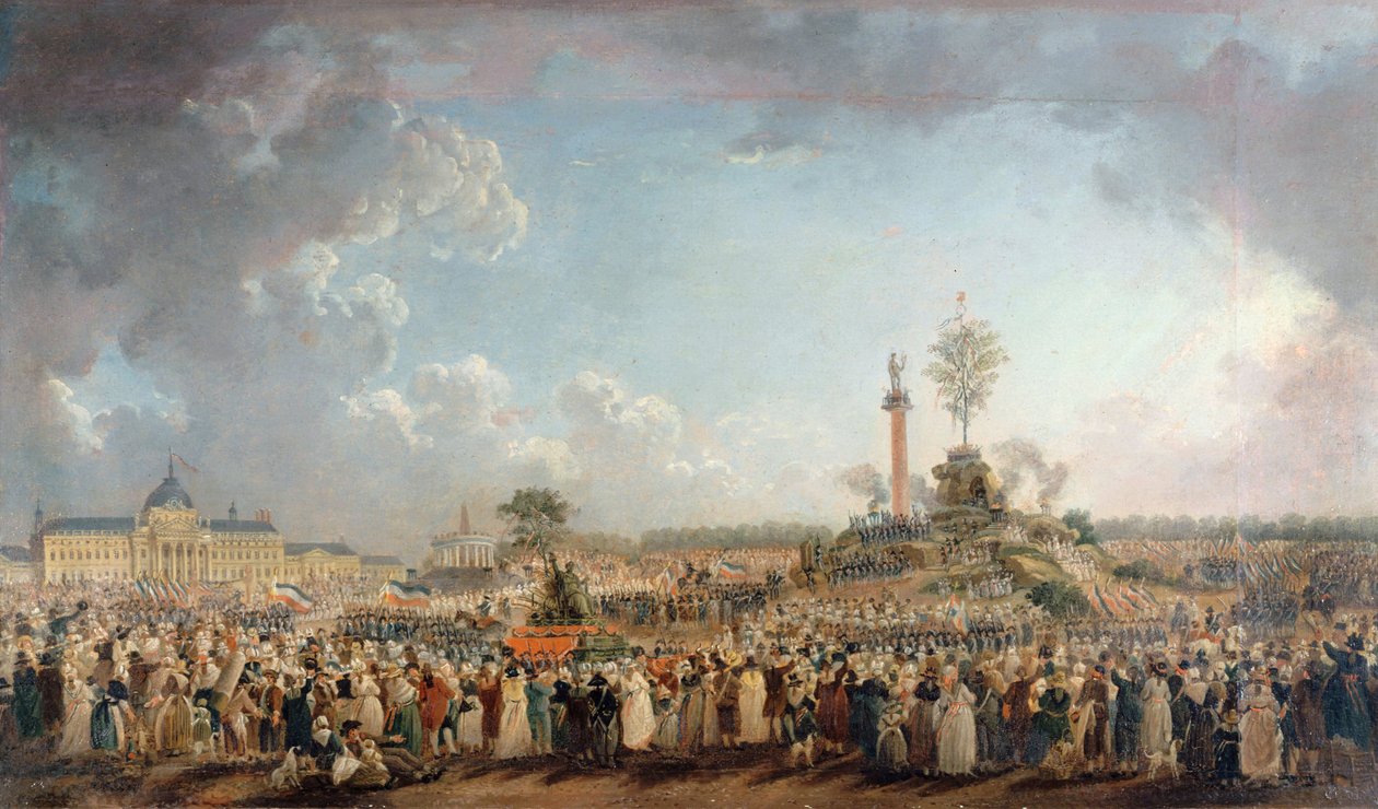 Festivalen for det høyeste vesen på Marsmarken, 8. juni 1794, 1794. av Pierre Antoine Demachy