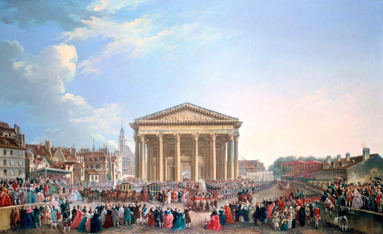 Seremoni ved New Church of St Genevieve, 1765 av Pierre Antoine de Machy