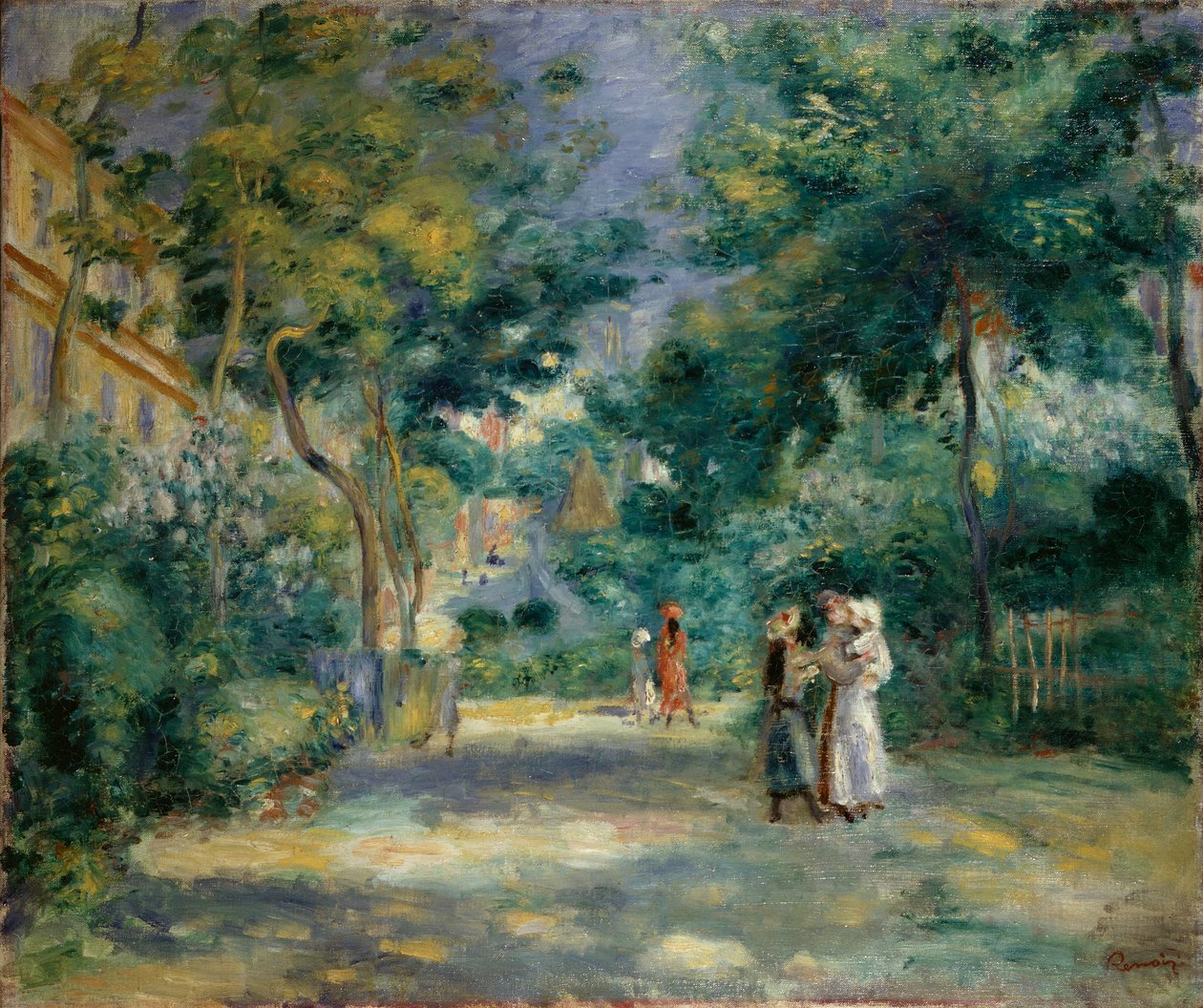 En hage i Montmartre, 1890-1899 av Pierre Auguste Renoir