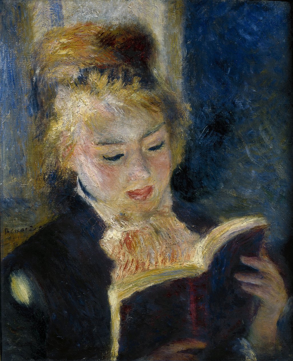 En jente som leser La liseuse av Pierre Auguste Renoir