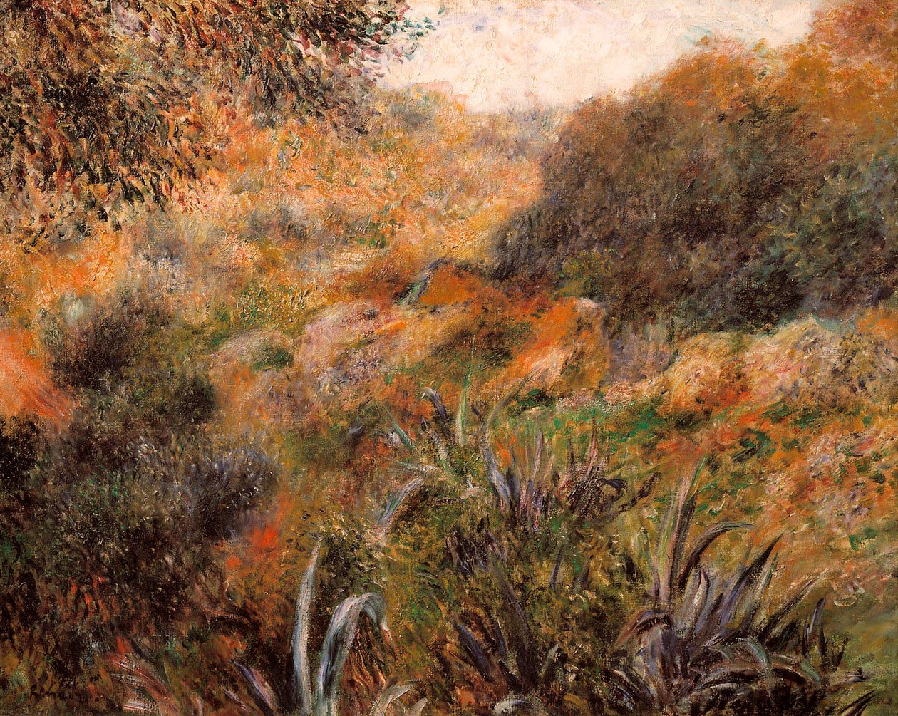 Algerisk landskap, ravinen til den ville kvinnen av Pierre Auguste Renoir
