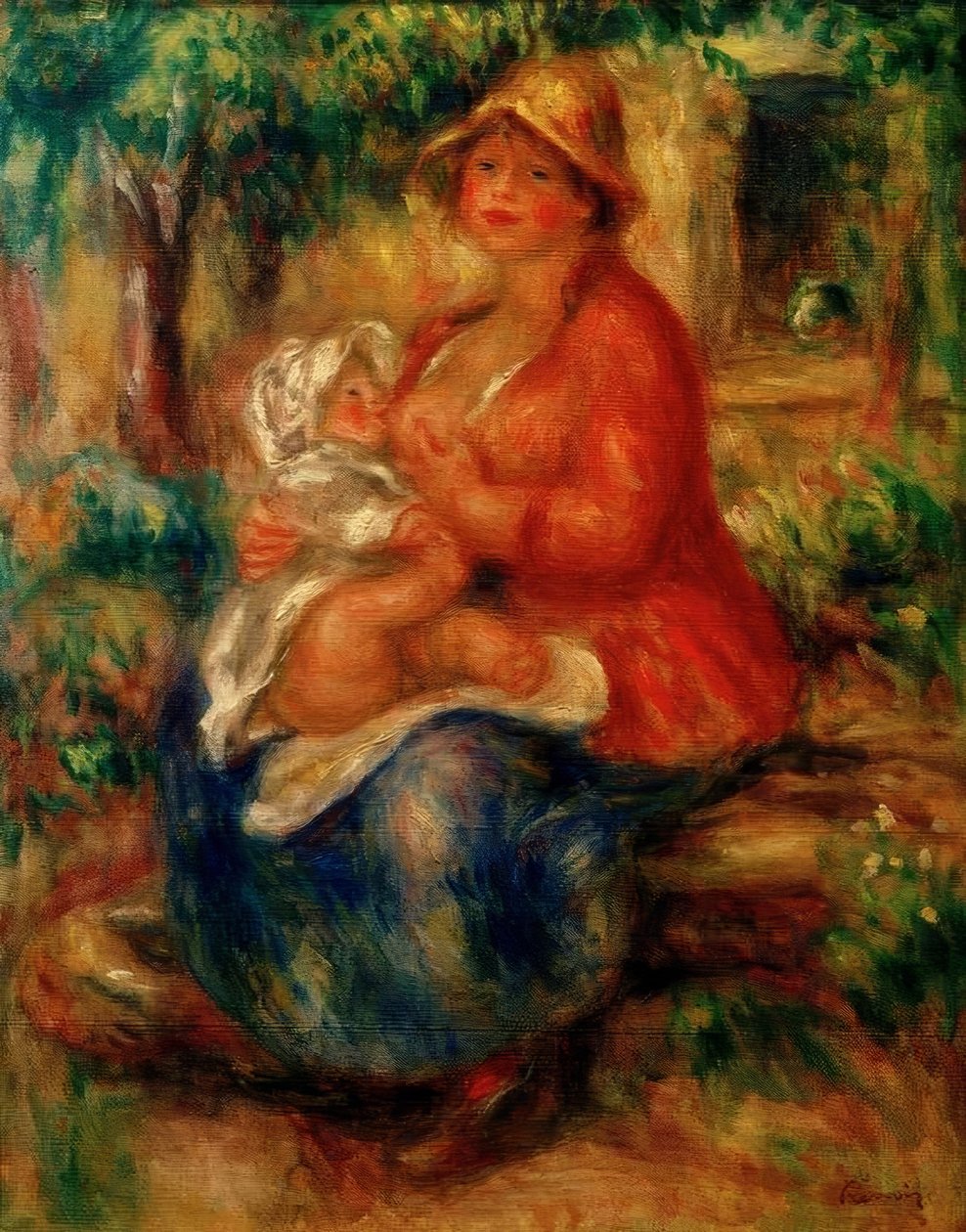 Aline Renoir ammer sønnen sin av Pierre Auguste Renoir
