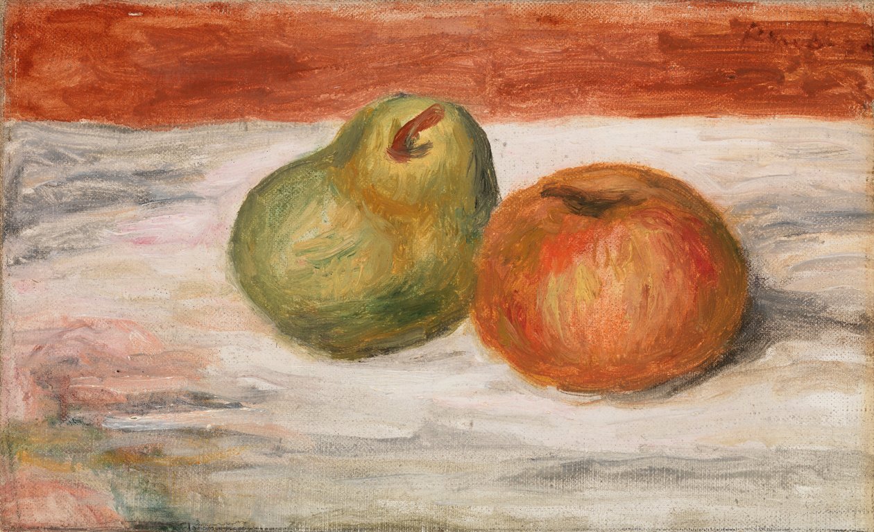 Eple og pære av Pierre Auguste Renoir