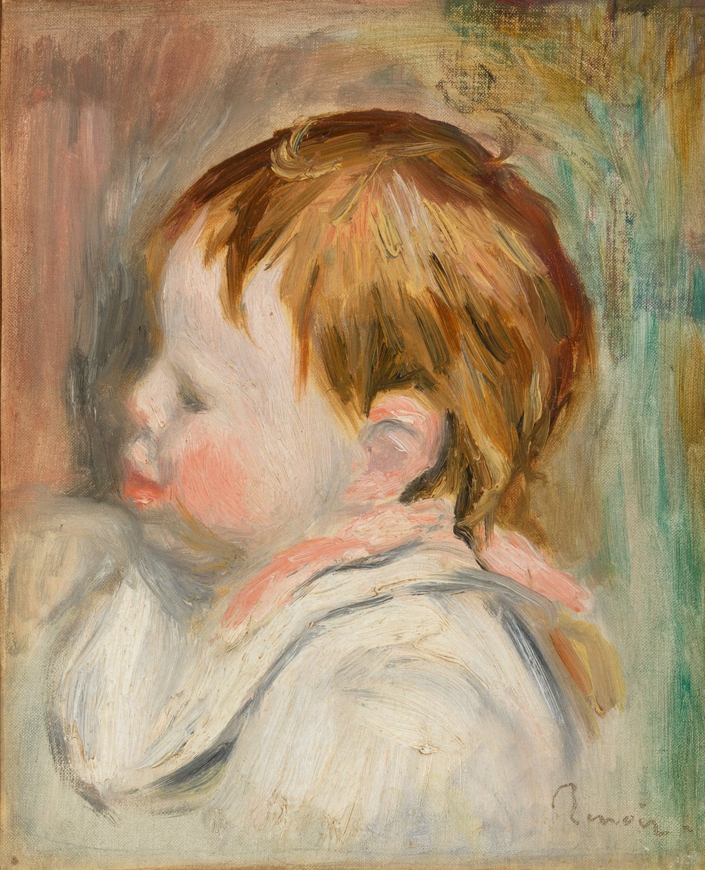 Babys hode (barnets hode, venstre profil) av Pierre Auguste Renoir
