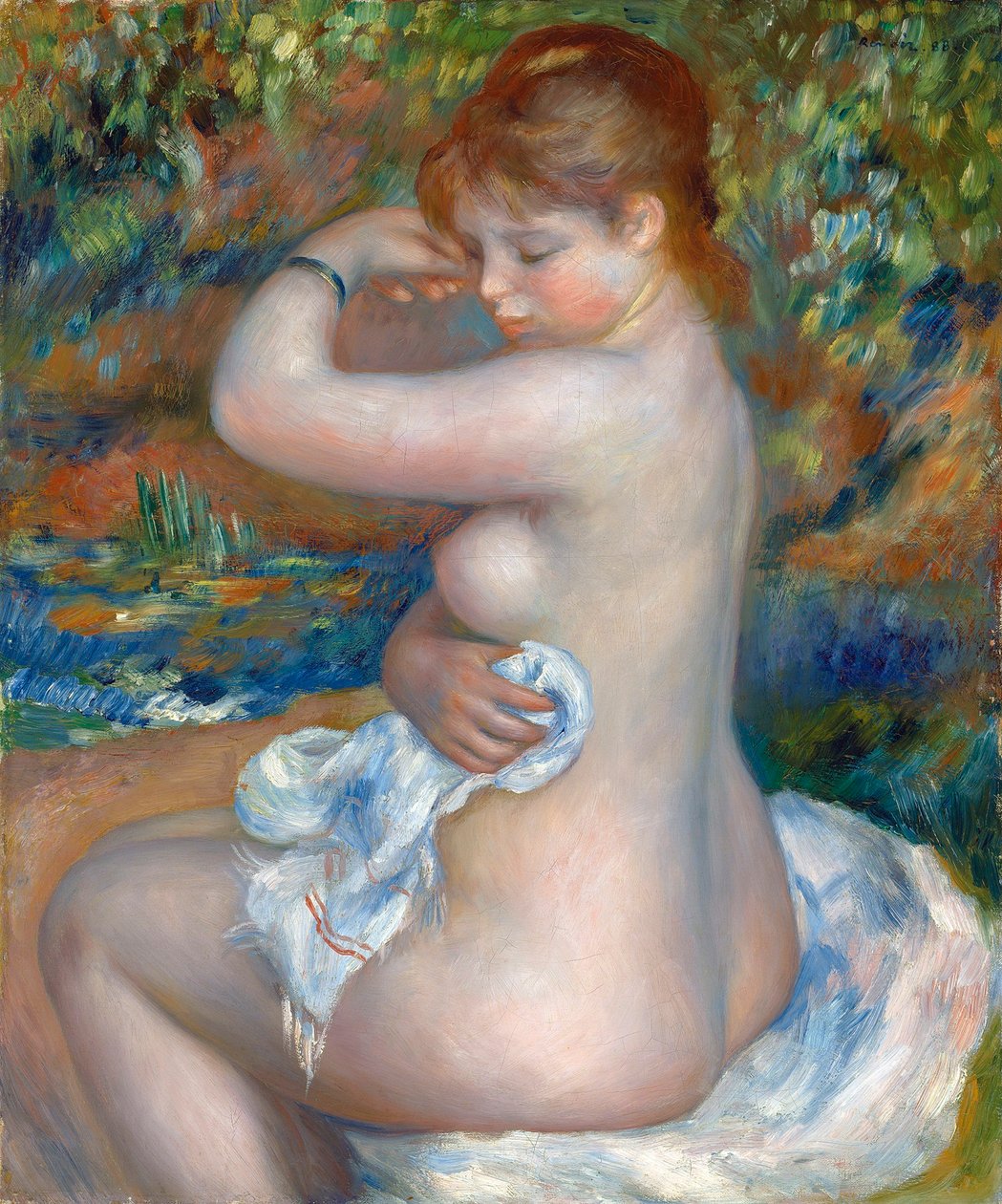Bather, 1888 av Pierre Auguste Renoir