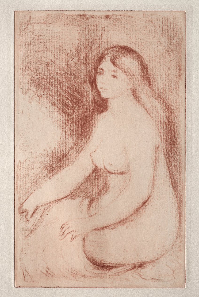 sittende badende av Pierre Auguste Renoir