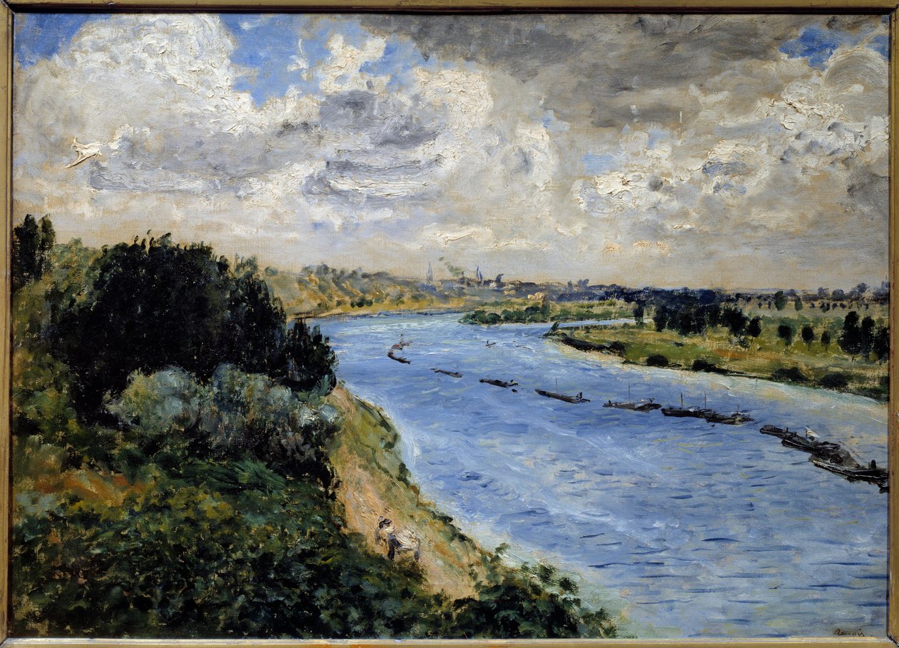 Lekter på Seinen. Maleri av Pierre Auguste Renoir (1841-1919) av Pierre Auguste Renoir
