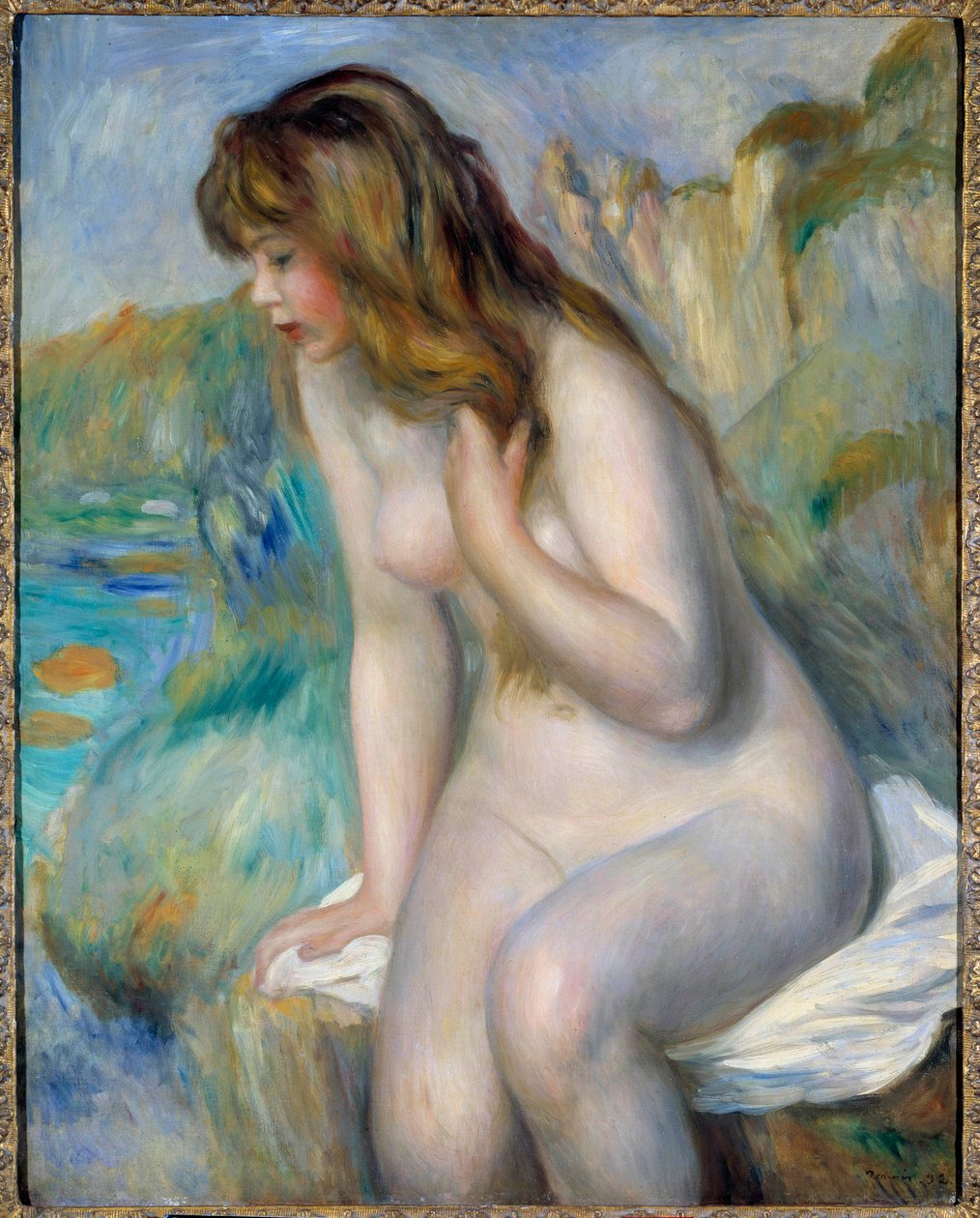 Bather-maleri av Pierre Auguste Renoir (1841-1919) 1892 Privat samling av Pierre Auguste Renoir