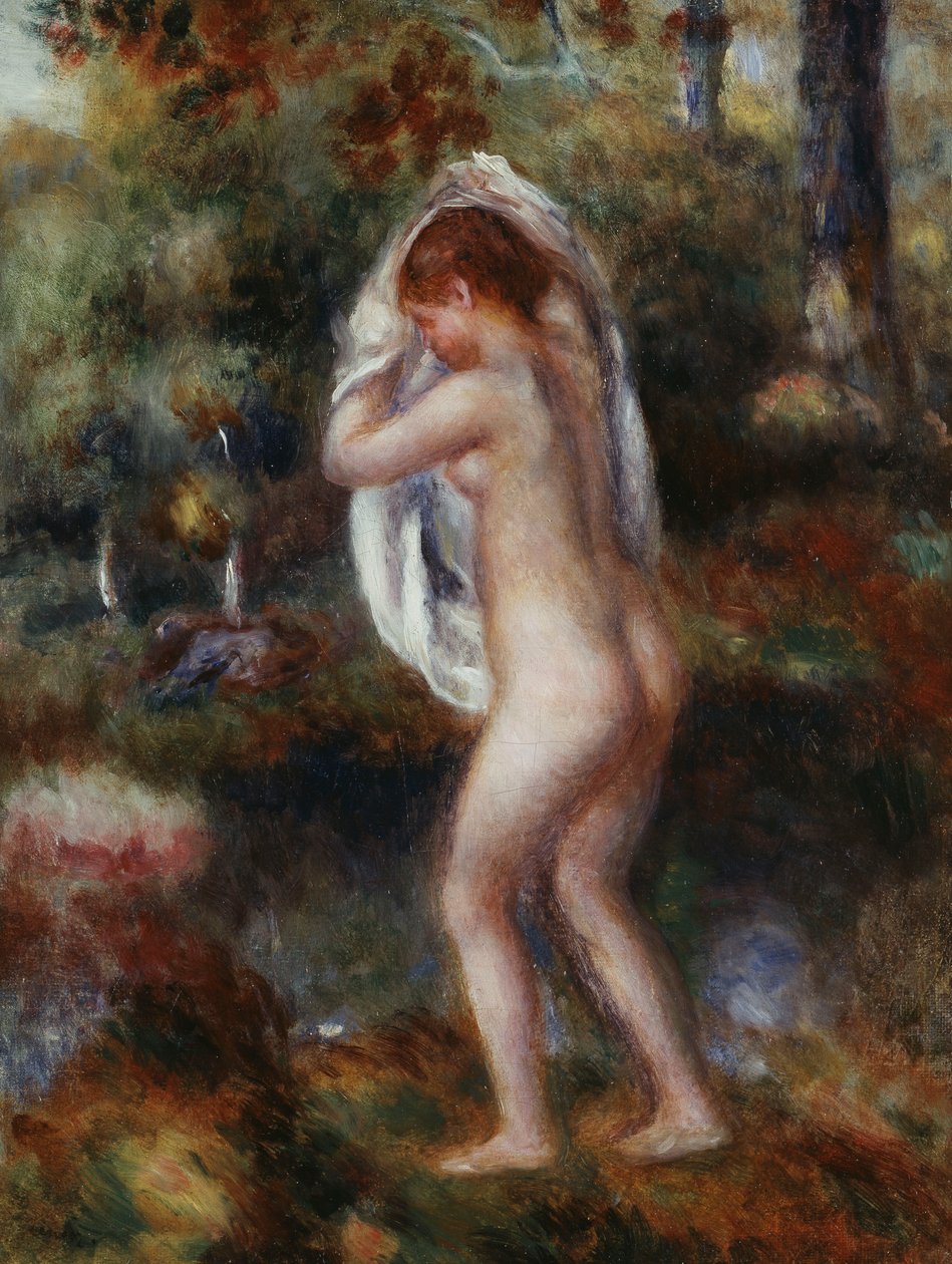 Badende avkledning, 1897 av Pierre Auguste Renoir
