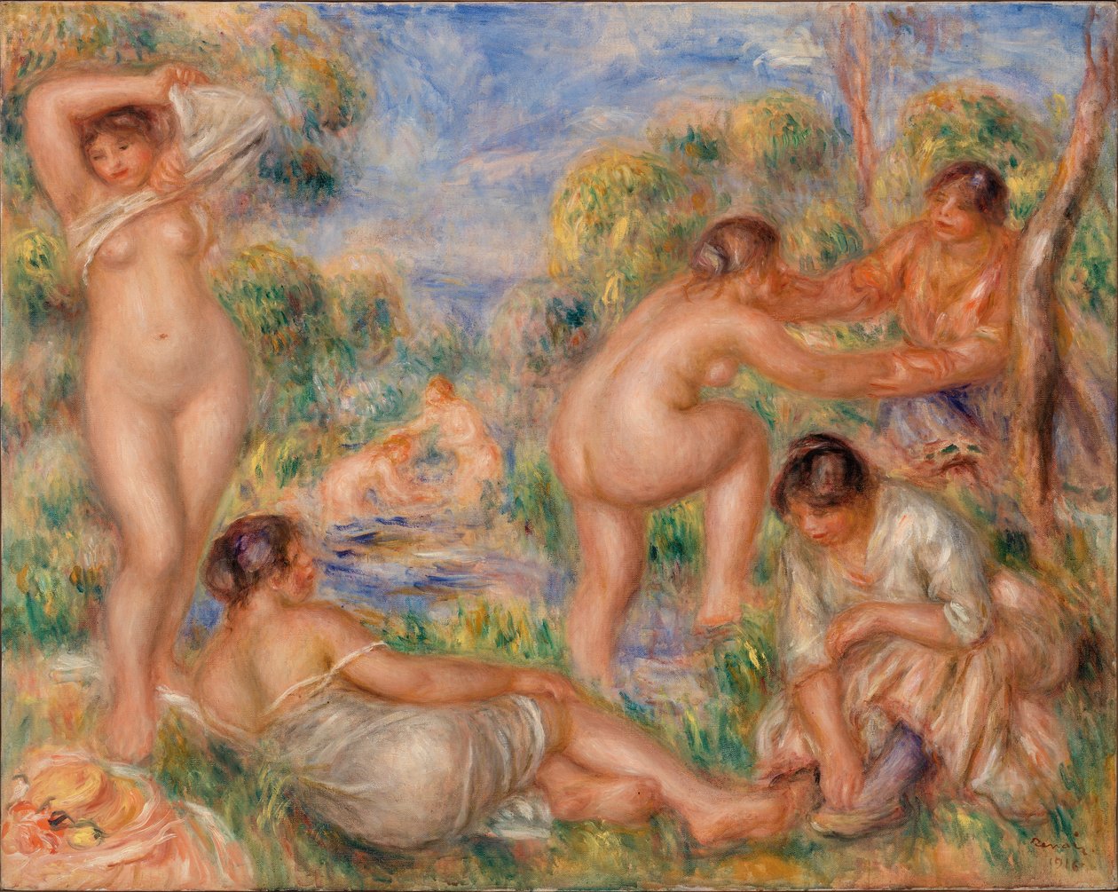 Badegruppe av Pierre Auguste Renoir