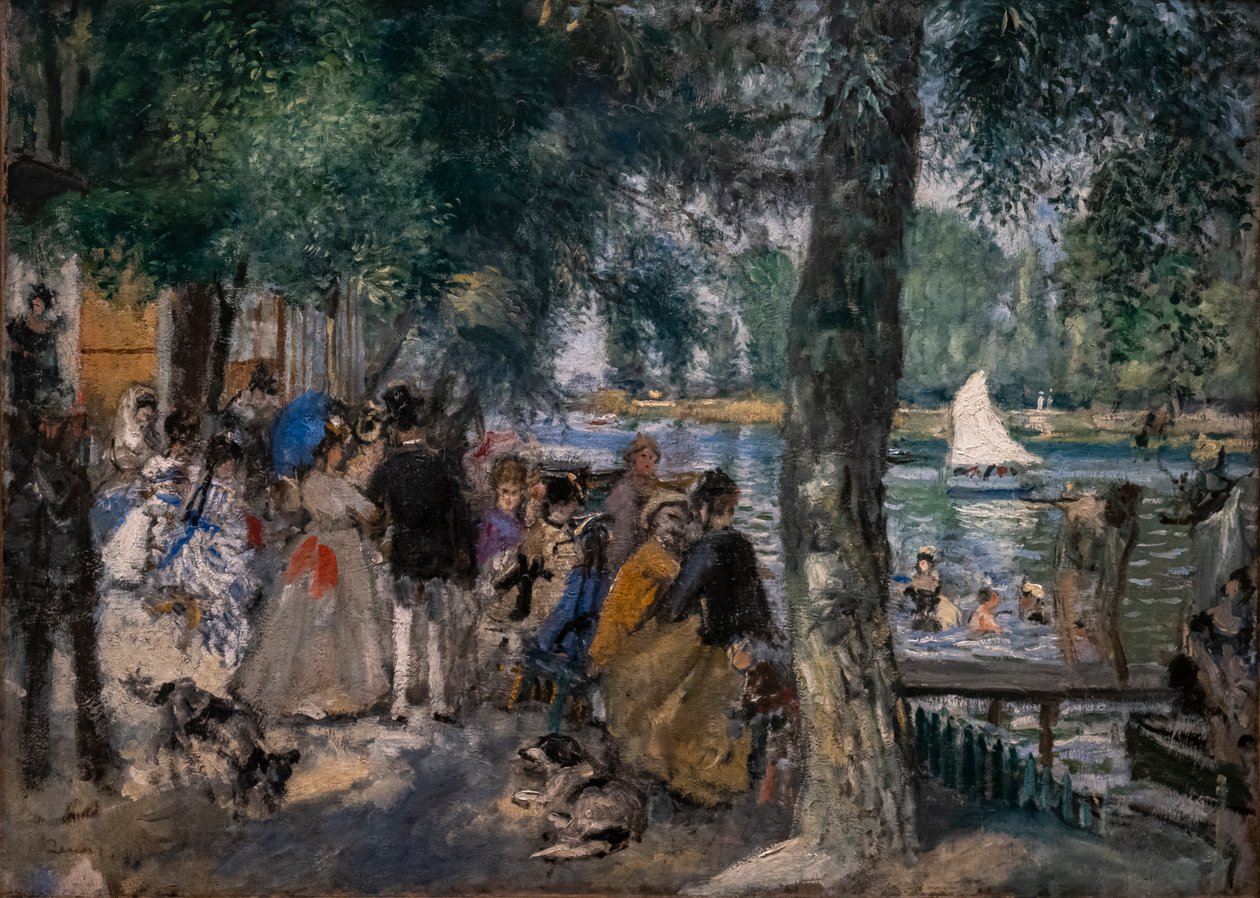 Bading på Seinen (La Grenouillère) av Pierre Auguste Renoir
