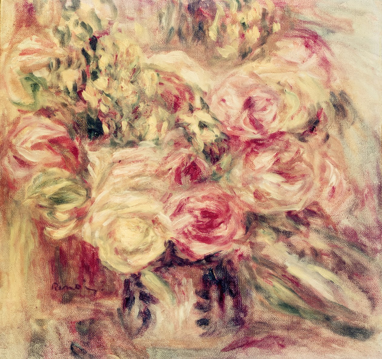 Bukett med roser av Pierre Auguste Renoir