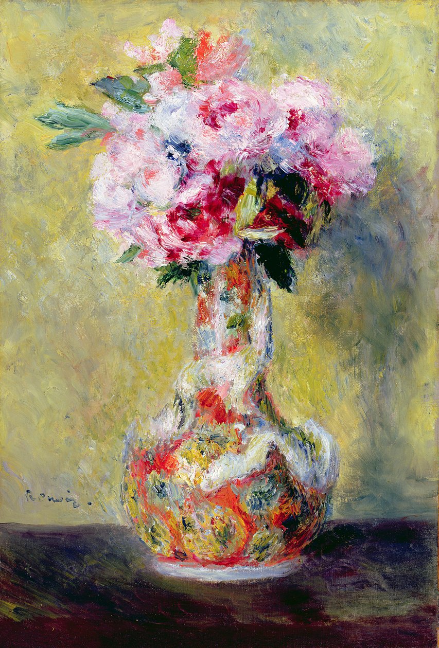 Bukett i vase av Pierre Auguste Renoir