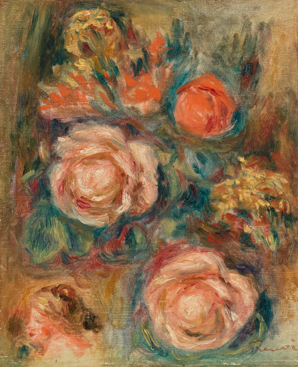 Bukett med roser (Bouquet de roses) av Pierre Auguste Renoir
