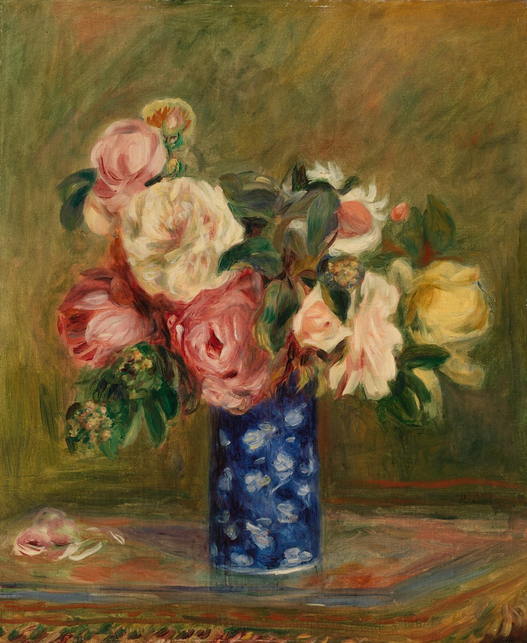 Bukett med roser av Pierre Auguste Renoir