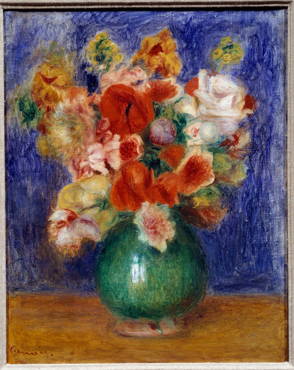 Blomsterbukett. Maleri av Pierre Auguste Renoir (1841-1919) av Pierre Auguste Renoir