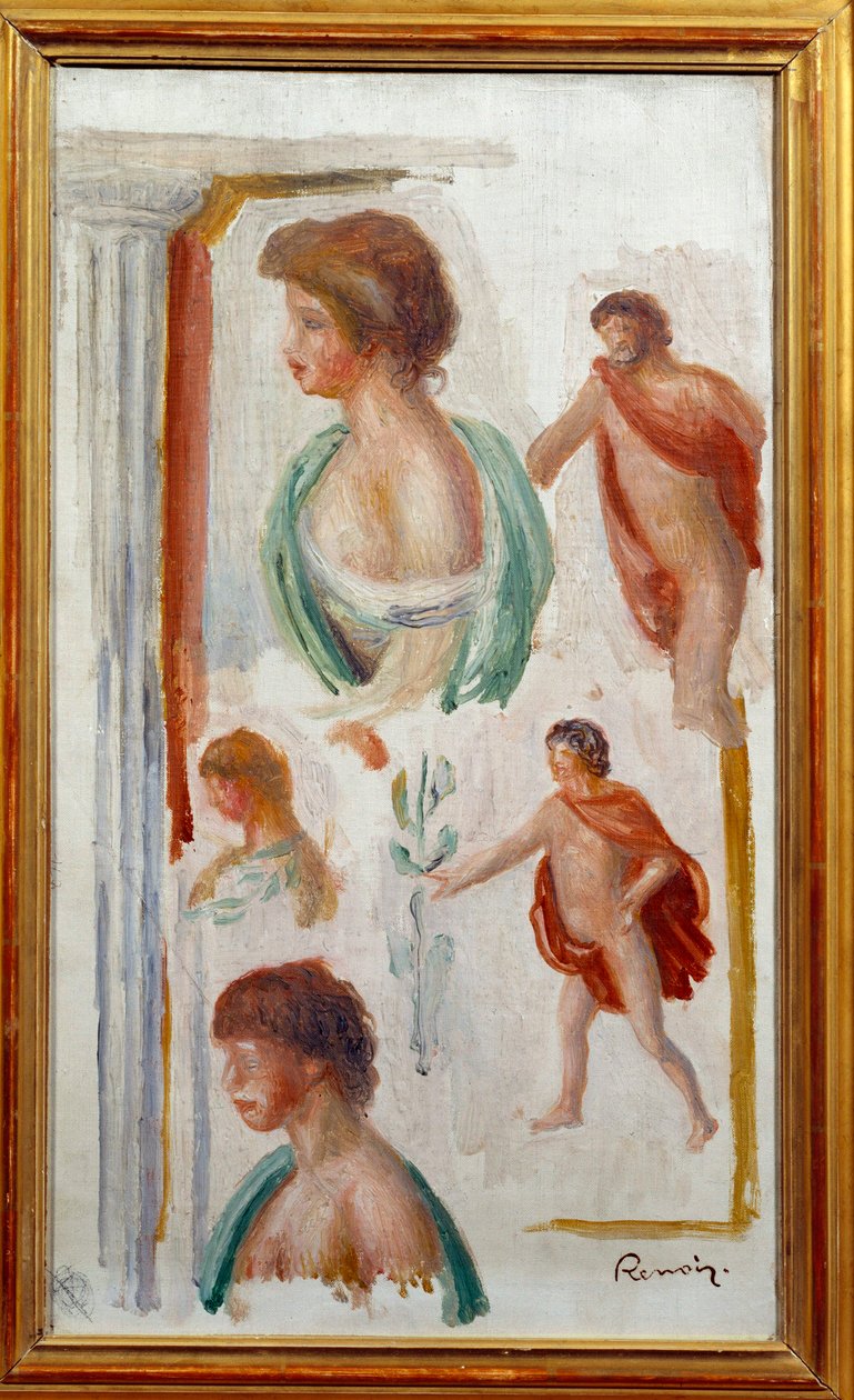 Characters of the Antique Tragedie Watercolor av Pierre Auguste Renoir av Pierre Auguste Renoir