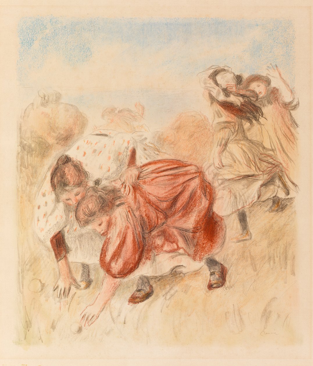 Barn som spiller ball av Pierre Auguste Renoir