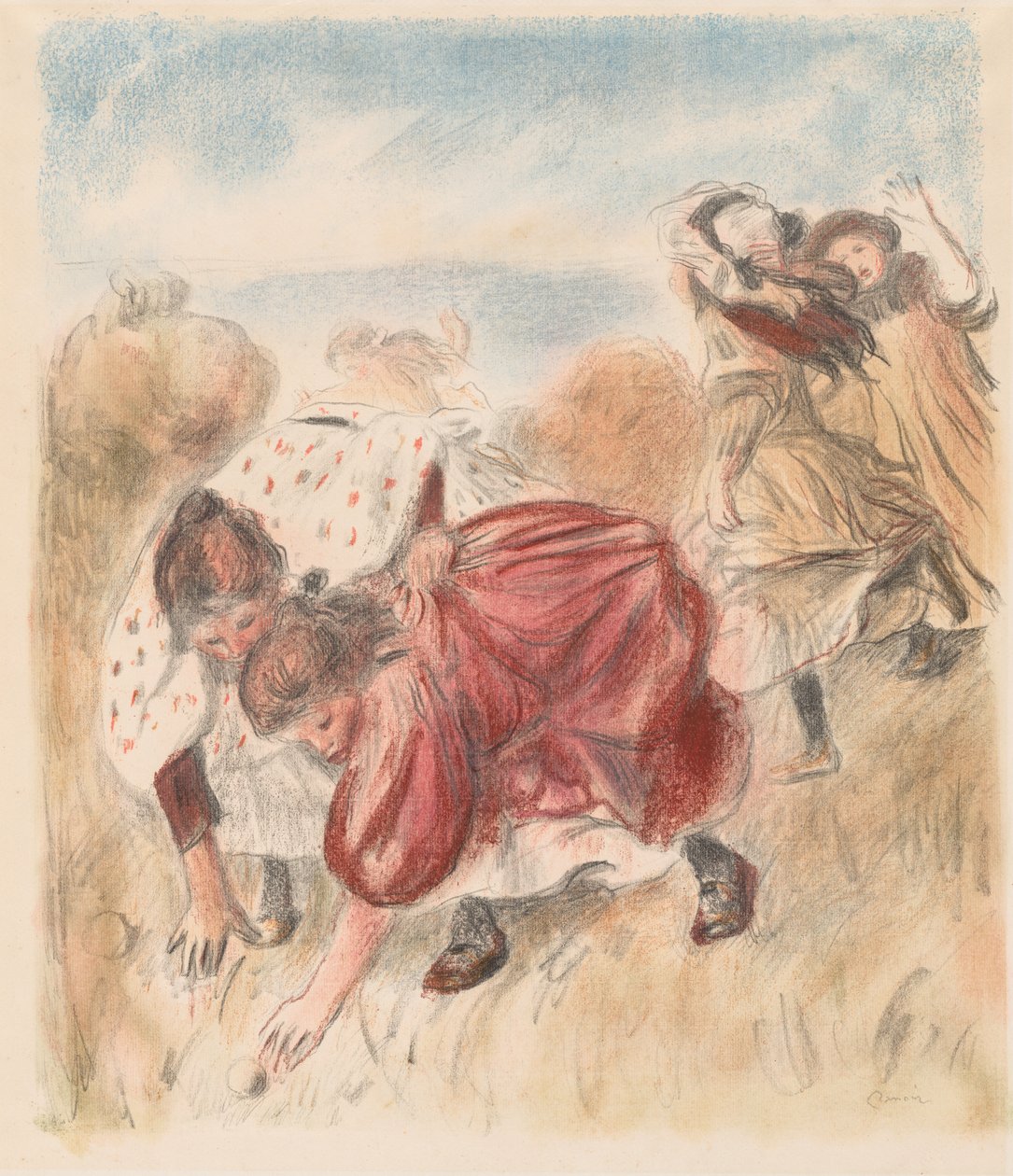 Barn som spiller ball av Pierre Auguste Renoir