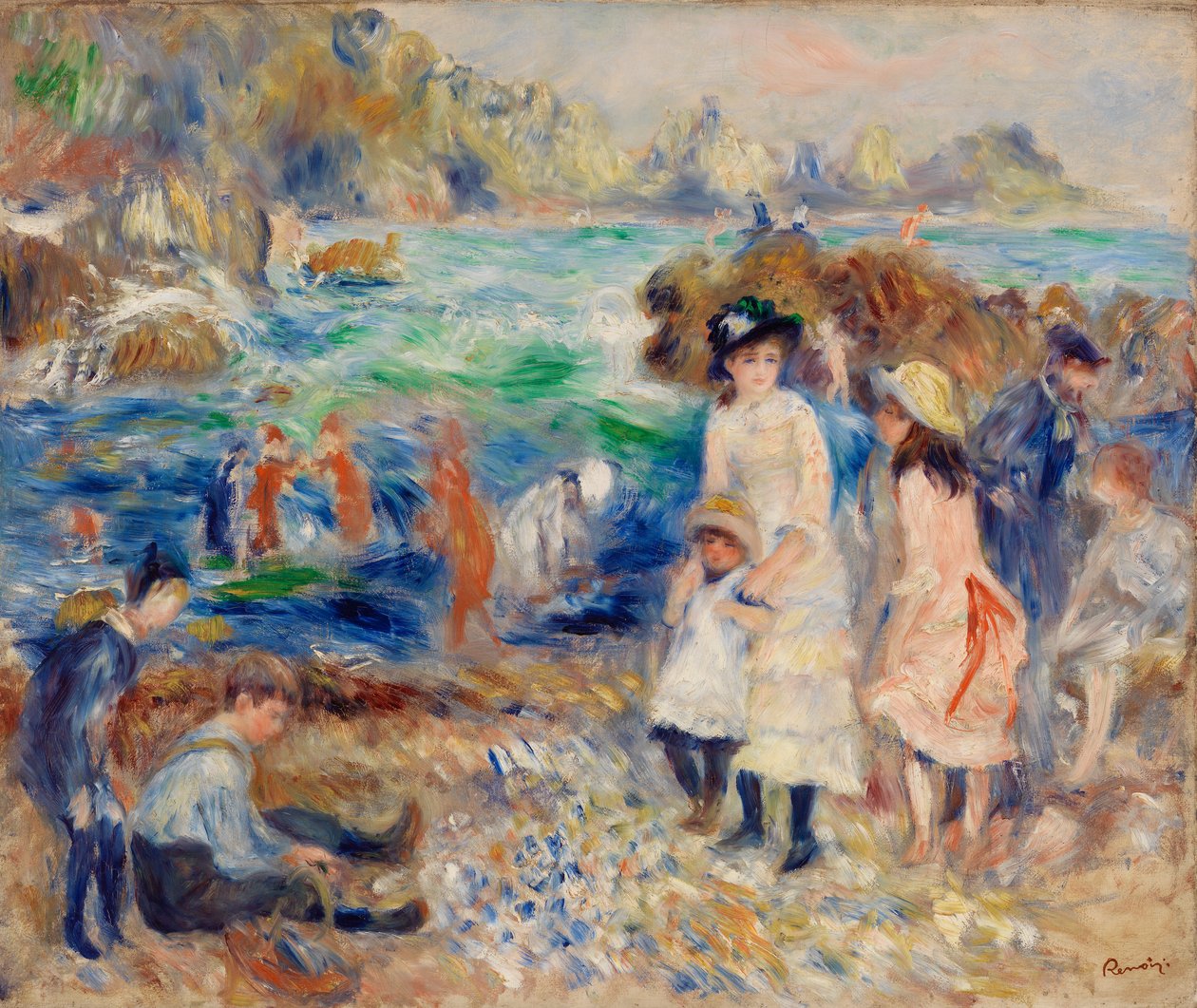 Barn på kysten, Guernsey av Pierre Auguste Renoir