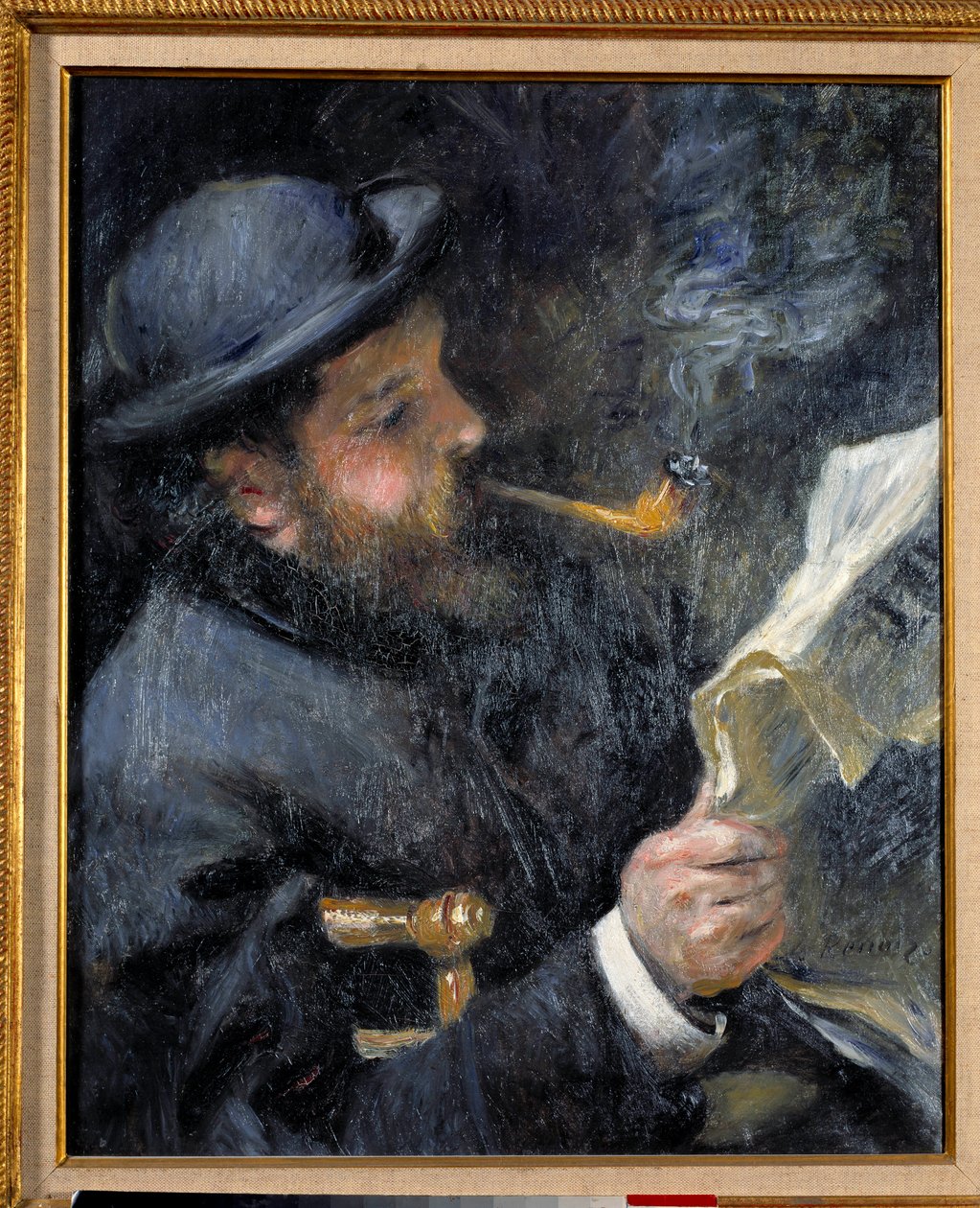Claude Monet leser av Pierre Auguste Renoir