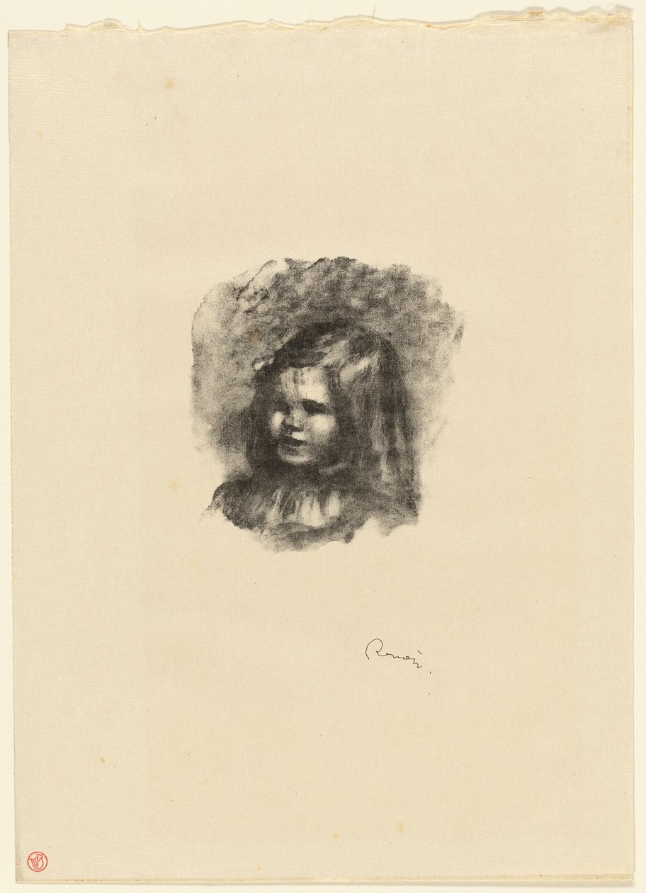 Claude Renoir, vendt mot venstre av Pierre Auguste Renoir