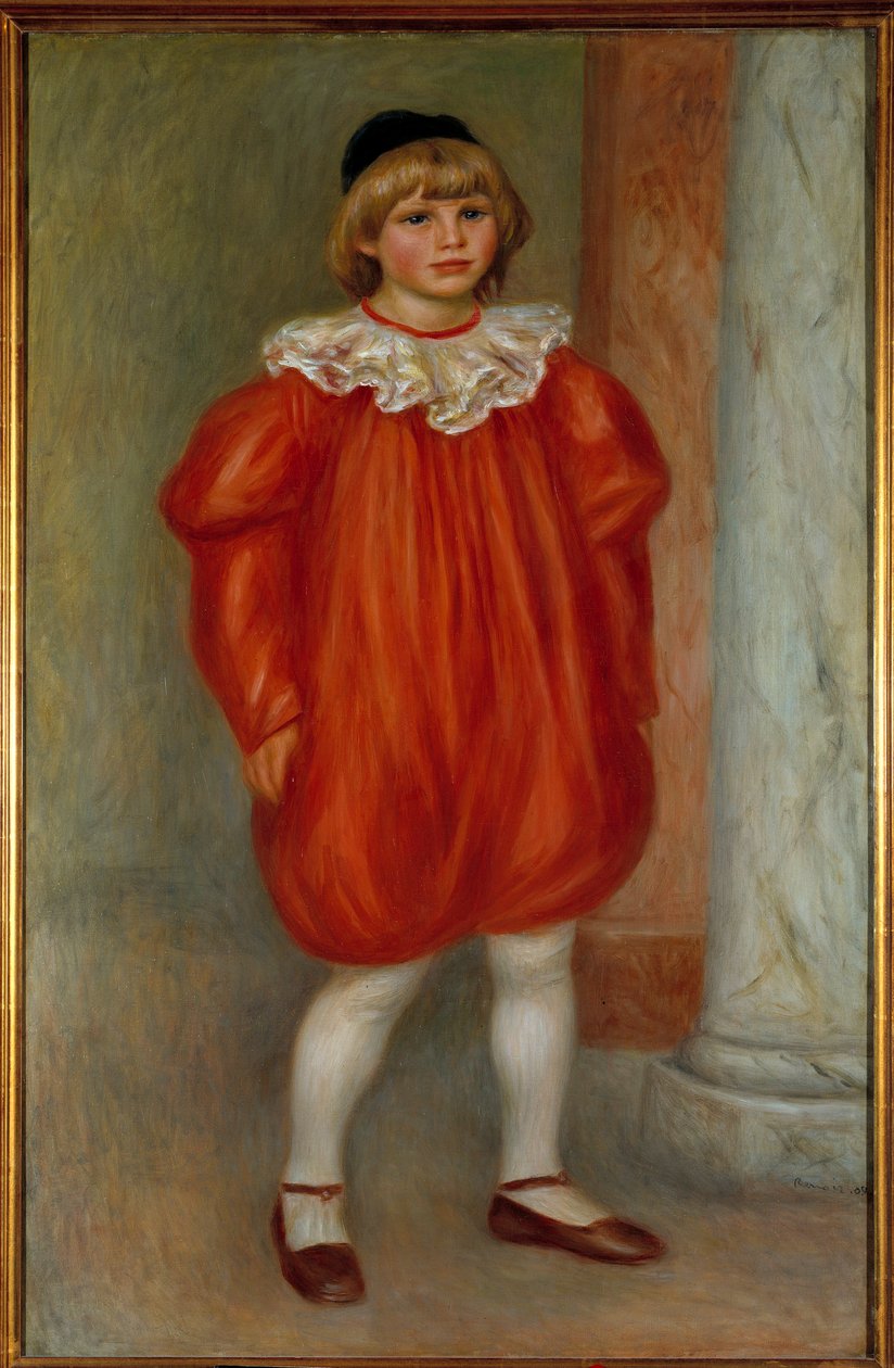 Claude Renoir en klovnemaleri av Pierre Auguste Renoir (1841-1919) 1909 Søn. 0,77x1,2 m Paris, musee de l