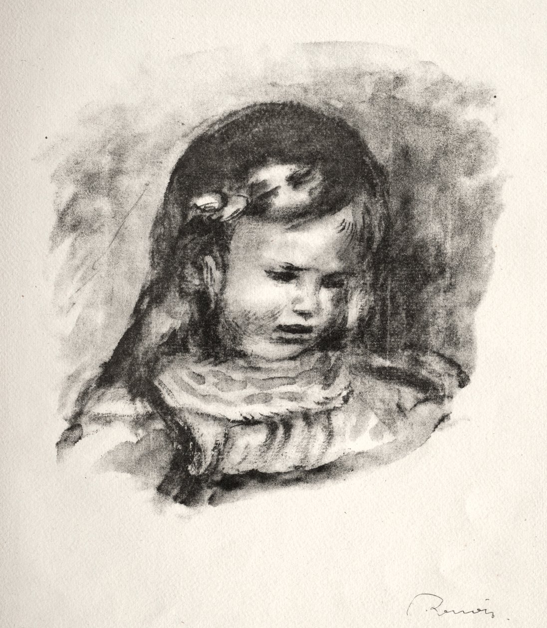 Claude Renoir, hodet ned av Pierre Auguste Renoir