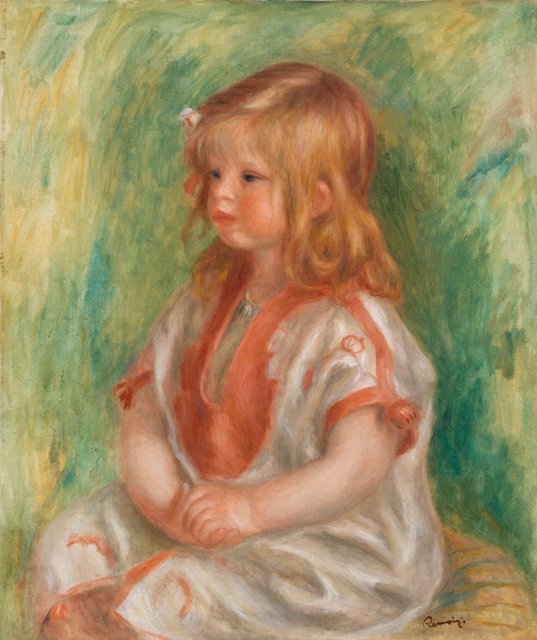 Claude i arabisk skjorte (olje på lerret) av Pierre Auguste Renoir