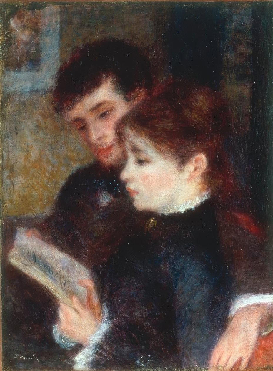 Par som leser av Pierre Auguste Renoir