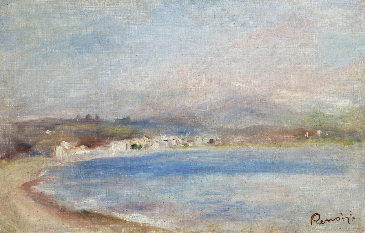 Cros de Cagnes, Hav, fjell, ca. 1910 (olje på lerret) av Pierre Auguste Renoir