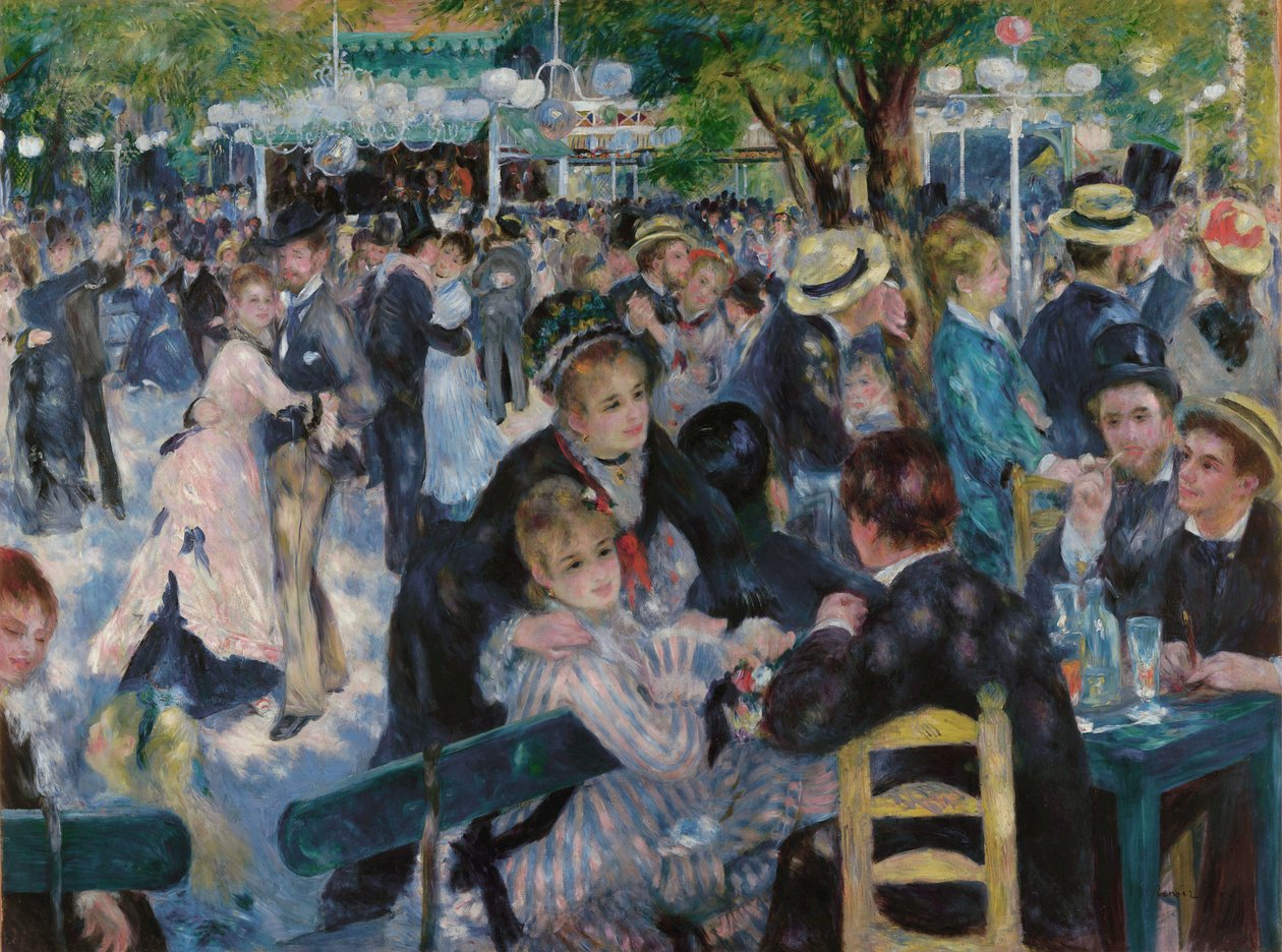 Dans på Le Moulin de la Galette av Pierre Auguste Renoir